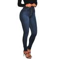 TOYFUNNY Women High Waisted Skinny Denim Jeans Stretch Slim Pants Calf Length Jeans