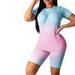 Sports Set Two Piece Tie Dye Summer Bodycon Outfits for Women