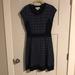 Jessica Simpson Dresses | Jessica Simpson Navy Houndstooth Cap Sleeve Sweater Dress Size M | Color: Blue | Size: M