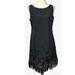 Jessica Simpson Dresses | Jessica Simpson Sleeveless Fringe Shift Dress | Color: Black | Size: 8