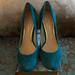 Jessica Simpson Shoes | Jessica Simpson Teal Suede Heels | Color: Blue/Green | Size: 7.5