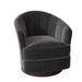 Barrel Chair - Fairfield Chair Tipsy 28.75" W Swivel Barrel Chair Polyester in Gray/Blue | 30.25 H x 28.75 W x 31 D in | Wayfair