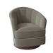 Barrel Chair - Fairfield Chair Tipsy 28.75" W Swivel Barrel Chair Polyester in Red/White/Brown | 30.25 H x 28.75 W x 31 D in | Wayfair
