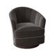 Barrel Chair - Fairfield Chair Tipsy 28.75" W Swivel Barrel Chair Polyester in Gray/Brown | 30.25 H x 28.75 W x 31 D in | Wayfair