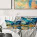 East Urban Home Cloudy Wide Open Sunset over Ocean Horizon Square Pillow Cover & Insert Polyester/Polyfill blend | 16 H x 16 W x 5 D in | Wayfair