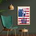 East Urban Home Grunge Looking American National Flag Eagle & USA - Picture Frame Graphic Art Print on Fabric Fabric | Wayfair