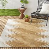 White/Yellow 93 x 0.4 in Area Rug - Nicole Miller New York Patio Sofia Indoor/Outdoor Area Rug, Ivory/Mustard | 93 W x 0.4 D in | Wayfair