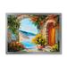 East Urban Home House Near the Sea Colorful Flowers Summer Seas - Painting on Canvas Metal in Blue/Brown | 30 H x 40 W x 1.5 D in | Wayfair