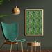 East Urban Home Coconut Palm Tree on Modern Abstract Backdrop Rainforest Design - Picture Frame Graphic Art Print on Fabric Fabric in Green | Wayfair