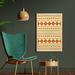 East Urban Home Old Pattern w/ Vintage Colors Mexican Indigenous Culture - Picture Frame Graphic Art Print on Fabric Fabric | Wayfair