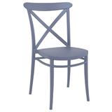 AllModern Farrah Stacking Patio Dining Side Chair Plastic/Resin in Gray | 34.3 H x 20 W x 20.5 D in | Wayfair BA6CEEE6F5A34C6D8B1C8F4840E45E27