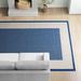 Blue/Navy 96 x 0.2 in Area Rug - Sand & Stable™ VIlmar Navy/Beige Indoor/Outdoor Area Rug Polypropylene | 96 W x 0.2 D in | Wayfair