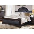 Lark Manor™ Agilar Standard Bed Wood & /Upholstered/Faux leather in Brown/Red | 67.5 H x 83.5 W x 85 D in | Wayfair ATGD1473 38245746