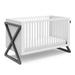 Storkcraft Equinox 3-in-1 Convertible Crib Wood in Gray/White/Yellow | 35.02 H x 29.53 W in | Wayfair 04524-G01