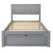 Red Barrel Studio® Full Size Platform Bed w/ Under-Bed Drawers, White Wood in Gray, Size 36.2 H x 52.8 W x 76.0 D in | Wayfair