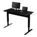 Inbox Zero Hamleigh Adjustable Height Standing Desk Wood/Metal in Black | 55.6 W x 26 D in | Wayfair 5FD0C8695EC047FA9132F7304A6C7BAF