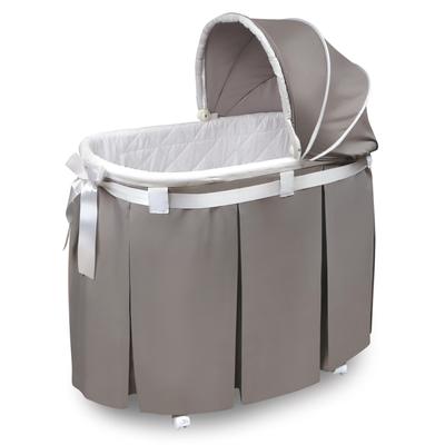 Badger Basket 'Wishes' Oval Bassinet With Full-Length Skirt