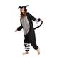 Women's Adult Pajamas Unisex Animal Onesies Novelty Pyjamas Nightwear Halloween Homewear Onepiece Cosplay Costume Loungewear Bandage Black Cat M(156-167CM)