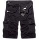 KOCTHOMY Men's Cargo Shorts, Summer Relaxed Fit Outdoor Beach Shorts Black