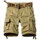 KOCTHOMY Men's Classic Cotton Cargo Shorts Casual Relaxed Fit with Multi Pocket Khaki 34