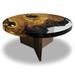 Arditi Collection Medea Pedestal Coffee Table Metal in Black/Brown | 15.7 H x 35.4 W x 35.4 D in | Wayfair ARD-142 R90