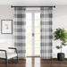 The Tailor's Bed Buffalo Creek Plaid 100% Cotton Plaid Room Darkening Pinch Pleat Single Curtain Panel 100% Cotton in Gray/White | 120 H in | Wayfair