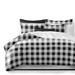 The Tailor's Bed Buffalo Creek Plaid Standard Cotton Coverlet/Bedspread Set Polyester/Polyfill/Cotton in Black | Wayfair BUF2-BAN-WHI-CVT-TW-2PC