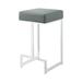 Latitude Run® Bar & Counter Stool Upholstered/Leather/Metal/Faux leather in Gray | 14.5 W x 14.5 D in | Wayfair C3A771249A1E41978C75005C98FF0C67