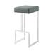 Latitude Run® Bar & Counter Stool Upholstered/Leather/Metal/Faux leather in Gray | 14.5 W x 14.5 D in | Wayfair BC7F2045956E48C780D101866C0C7B62