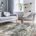 Blue 62.99 x 0.31 in Area Rug - Steelside™ Belinda Abstract Area Rug in Green/Polyester | 62.99 W x 0.31 D in | Wayfair