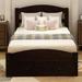 Twin Platform Bed Solid Wood Frame with 1 Drawer and Wood Slat Support