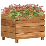 vidaXL Raised Bed 19.7"x15.7"x15" Recycled Teak and Steel