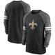 New Orleans Saints Nike Dri-Fit Cotton Long Sleeve Raglan T-Shirt - Mens