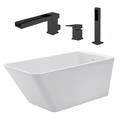 Randolph Morris Hannah 59 Inch Acrylic Contemporary Freestanding Bathtub Package RMBP17-59-MBF5