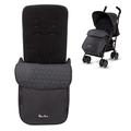 Silver Cross - Pop Footmuff - Pram Accessories - Stroller Footmuff - Foot Warmer - Water Resistant - Black