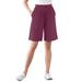 Plus Size Women's 7-Day Knit Short by Woman Within in Deep Claret (Size M)