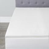2" Memory Foam Mattress Topper with Cover by BrylaneHome in Off White (Size QUEEN)