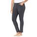 Plus Size Women's The Knit Jean by Catherines in Rich Grey (Size 3X)