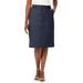 Plus Size Women's Chino Skirt by Jessica London in Navy (Size 28 W)