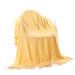 Battilo Home Cable Knit Woven Luxury Throw Blanket With Tasseled Ends, 50"x60" by Battilo Home in Yellow (Size 50" X 60")