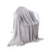 Battilo Home Intricate Woven Throw Blanket with Raised Patterns and Tasseled End, 50"L x 60"W by Battilo Home in Light Grey (Size 50" X 60")