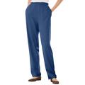 Plus Size Women's 7-Day Knit Straight Leg Pant by Woman Within in Royal Navy (Size 2X)