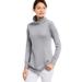 Plus Size Women's Audrey Turtleneck Sweater by ellos in Heather Grey (Size 34/36)