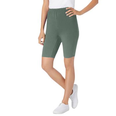 Plus Size Women's Stretch Cotton Bike Short by Woman Within in Pine (Size 6X)