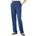 Plus Size Women's 7-Day Knit Straight Leg Pant by Woman Within in Royal Navy (Size L)