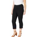 Plus Size Women's Stretch Denim Crop Jeggings by Jessica London in Black (Size 22 W) Jeans Legging