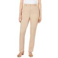 Plus Size Women's Stretch Cotton Chino Straight Leg Pant by Jessica London in New Khaki (Size 16 W)