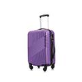 FLYMAX Cabin Luggage 4 Wheel Suitcase Lightweight Carry on 55x35x20 Approved for Flybe Ryanair Easyjet British Airways Purple