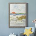 Highland Dunes Sketchy Beach I - Picture Frame Print on Canvas Metal in Black/Blue/Gray | 32 H x 23 W in | Wayfair 207D8A88E4E1471DB7EA557A3C85D9F4