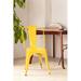 Trent Austin Design® Borowski Slat Back Stacking Side Chair Metal in Yellow | 34 H x 17.5 W x 20 D in | Wayfair 535CA64381BA4EA191529DE186AC66CA